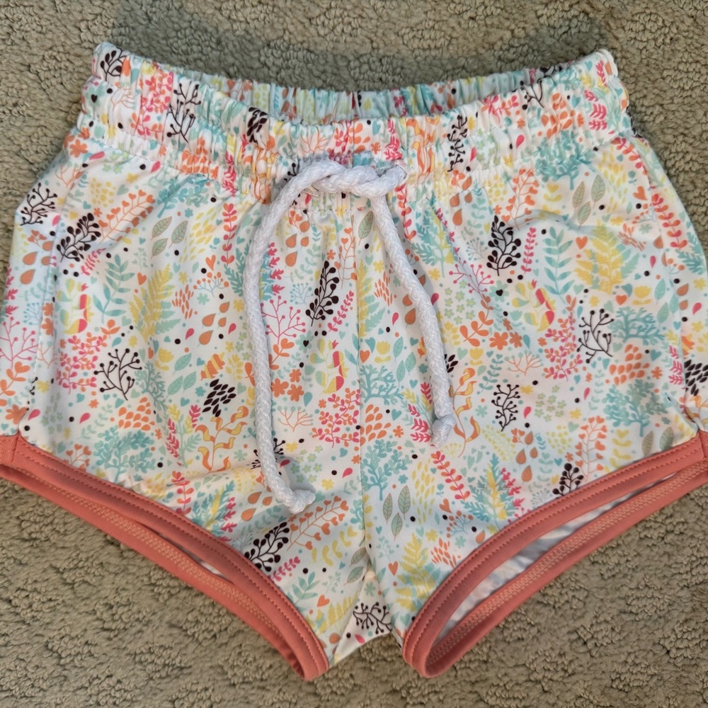 Bella Bliss Toddler Boys’ Floral Print Swim Trunks